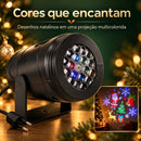 Projetor Led Natalino 3D com 16 Modos De Imagens • Desenhos Coloridos e Rotação 270°