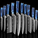 Faca Blue Esparta® - Acabamento em Aço Damasco VG10