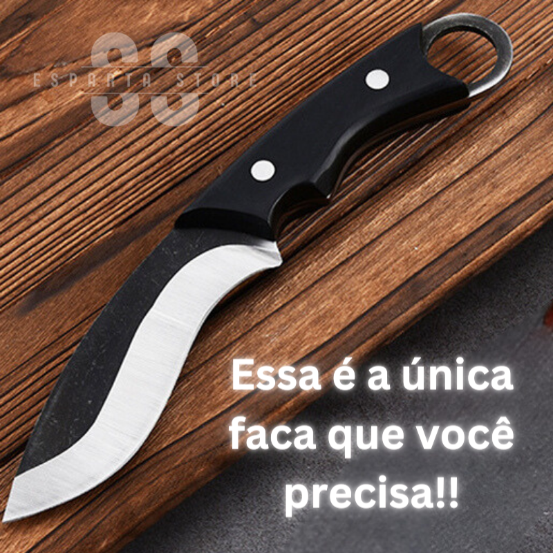 Faca Curve Esparta® - Forjada a Mão (+ BRINDE EXTRA)