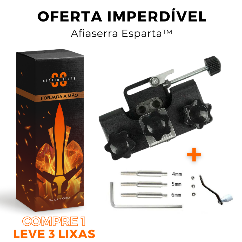 Afiaserra Esparta™ • Suas Lâminas 100% afiadas (+ BRINDE EXCLUSIVO)