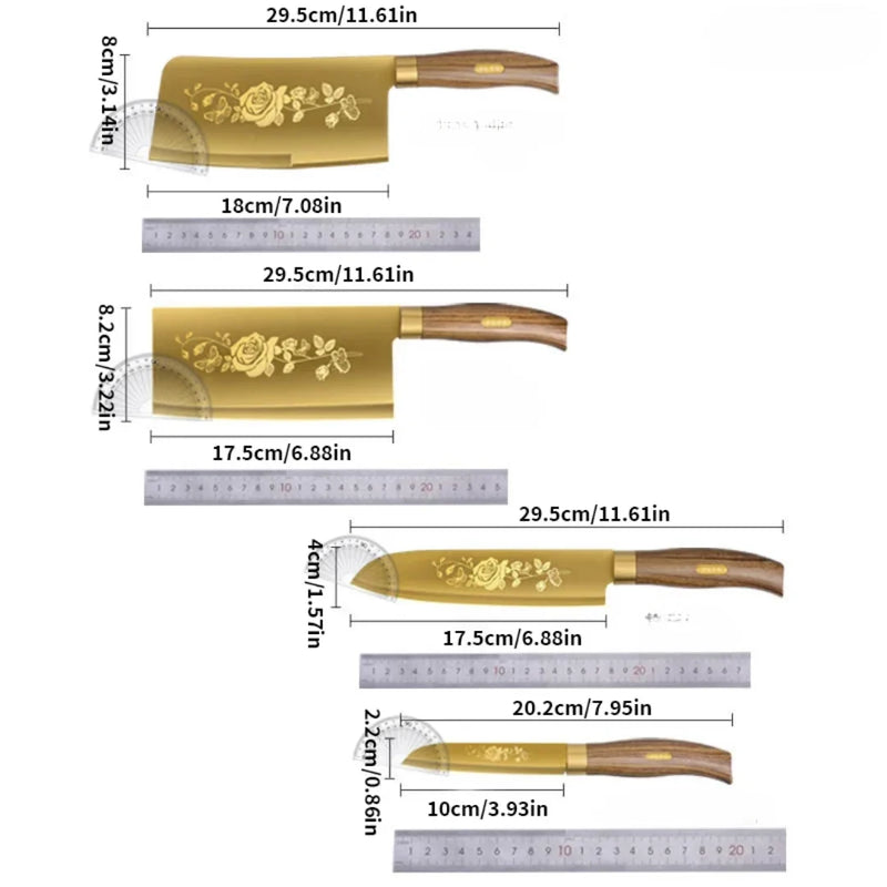 Combo 4 Facas Forjadas • Combo Rose Gold Esparta™