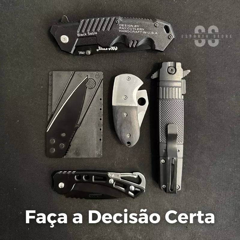 (PAGUE 2 LEVE 5) Kit Power Esparta™ • Kit de 5 Canivetes