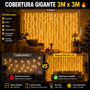 Cortina Led 3x3 Metros com 300 LEDs • 8 Modos de Luz (+FRETE EXPRESSO GRÁTIS)