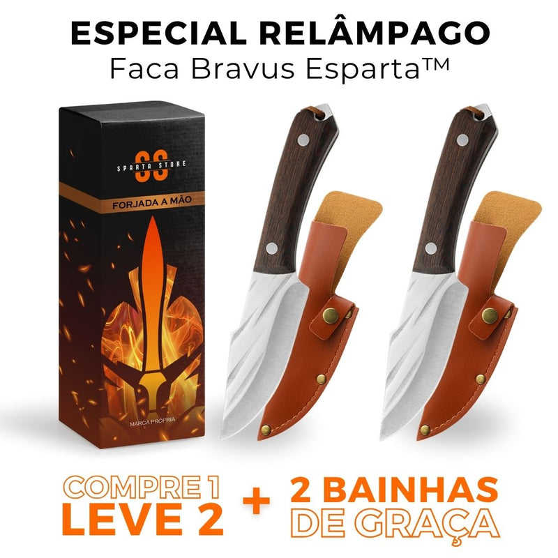 (COMPRE 1 LEVE 2) Faca Bravus Esparta® • 100% Forjadas à Mão