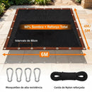 Rede de Sombreamento Premium Impermeável com 90% de Proteção Solar • Instalação Rápida e Material Resistente UV
